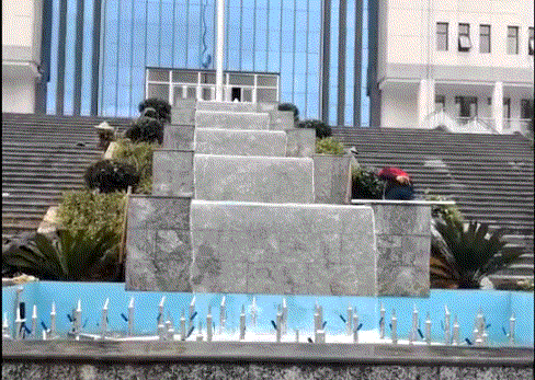 贵州金沙县交警指挥中心喷泉（跌水+喷泉）