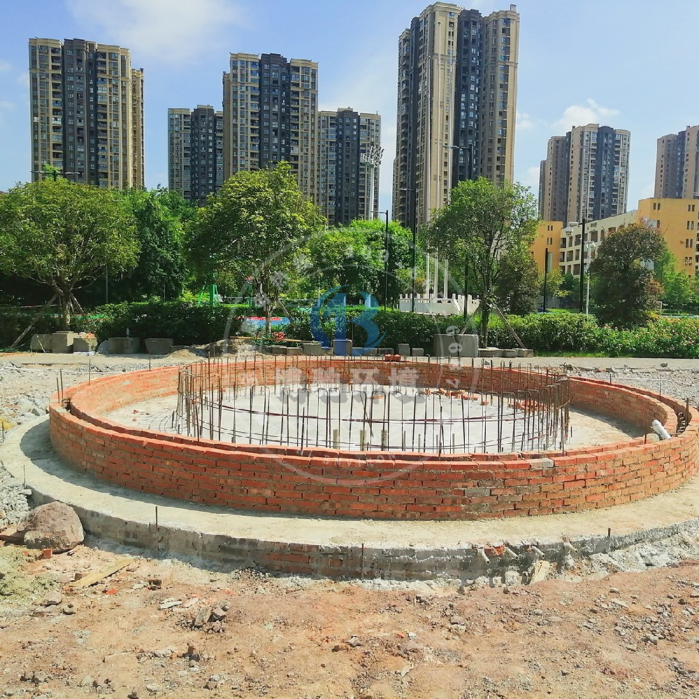 重庆九十五中学水池景观喷泉